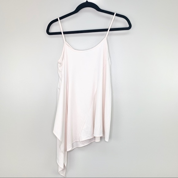 Bar III Ivory Just Blush Modal Asymmetrical Tank - Picture 8 of 9